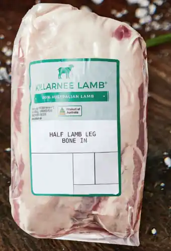 Killarnee half lamb leg roast bone in per kg