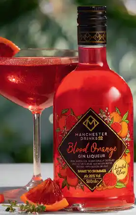 ALDI Manchester drinks co blood orange gin liqueur 500ml offer