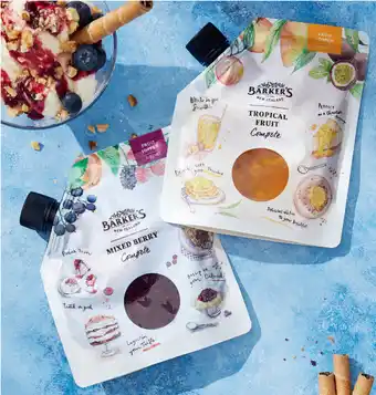 Barker’s fruit compote pouches 300g