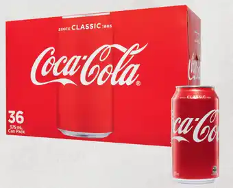 ALDI Coca-cola 36 x 375ml offer