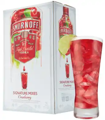 ALDI Smirnoff signature mixes – cranberry 2l offer