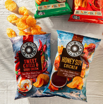 ALDI Red rock deli chips 165g offer