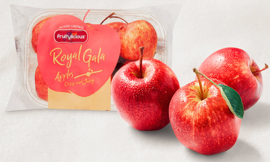 South australian royal gala apples 1kg pack or per kg offer at ALDI