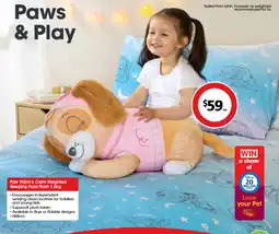 Coles Paw Patrol x Calm Weighted Sleeping Pups Plush offer