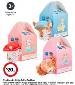 Coles Paw patrol x calm put to bed pup offer
