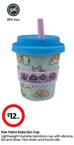 Coles Paw patrol babycino cup offer