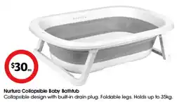 Coles Nurtura collapsible baby bathtub offer