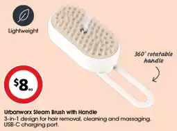 Coles Urbanworx steam brush with handle offer