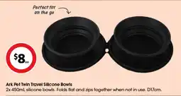Coles Ark pet twin travel silicone bowls offer
