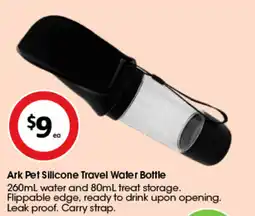 Coles Ark pet silicone travel water bottle offer
