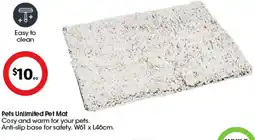 Coles Pets unlimited pet mat offer