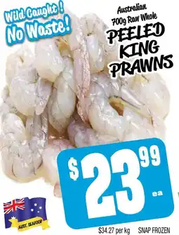 Farmer Jack's PEELED KING PRAWNS offer