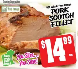 Farmer Jack's Pork scotch fillet offer
