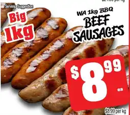 Farmer Jack's Beef sausages offer
