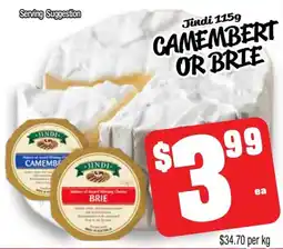 Farmer Jack's Camembert or brie offer