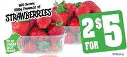 Farmer Jack's Wa grown punnets of strawberries offer