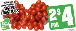 Farmer Jack's Wa grown punnets of grape tomatoes offer