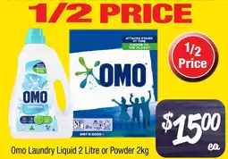 Farmer Jack's Omo laundry liquid or powder offer