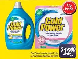 Farmer Jack's Cold power laundry liquid or powder (selected varieties) offer