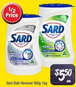 Farmer Jack's Sard stain remover offer