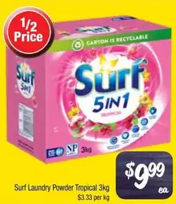 Farmer Jack's Surf laundry powder tropical offer