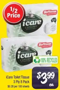 Farmer Jack's Icare toilet tissue 3 ply offer