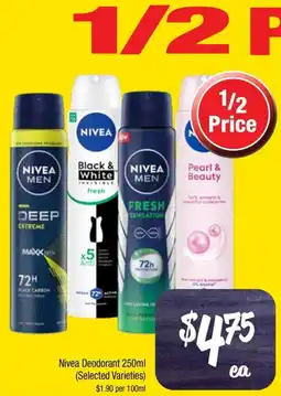 Farmer Jack's Nivea deodorant (selected varieties) offer