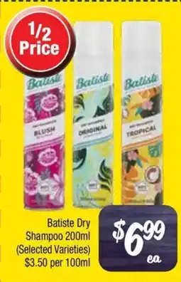 Farmer Jack's Batiste dry shampoo (selected varieties) offer