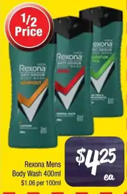 Farmer Jack's Rexona mens body wash offer