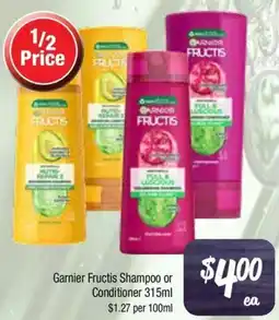 Farmer Jack's Garnier fructis shampoo or conditioner offer
