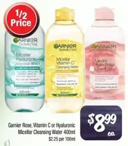 Farmer Jack's Garnier rose, vitamin c or hyaluronic micellar cleansing water offer