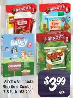 Farmer Jack's Arnott's multipacks biscuits or crackers offer