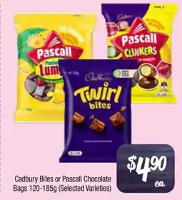 Farmer Jack's Cadbury bites or pascall chocolate bags (selected varieties) offer