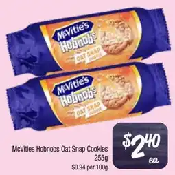 Farmer Jack's Mcvities hobnobs oat snap cookies offer