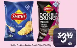Farmer Jack's Smiths crinkle or double crunch chips offer