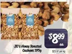 Farmer Jack's Jc's honey roasted cashews offer