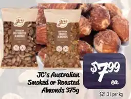 Farmer Jack's Jc's australian smoked or roasted almonds offer