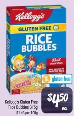 Farmer Jack's Kellogg's gluten free rice bubbles offer