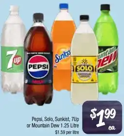 Farmer Jack's Pepsi, Solo, Sunkist, 7Up or Mountain Dew offer