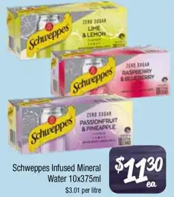 Farmer Jack's Schweppes Infused Mineral Water offer