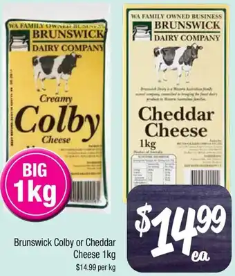 Farmer Jack's Brunswick Colby or Cheddar Cheese offer