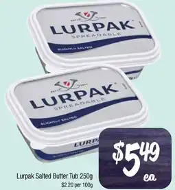 Farmer Jack's Lurpak Salted Butter Tub offer