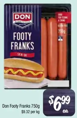 Farmer Jack's Don Footy Franks offer
