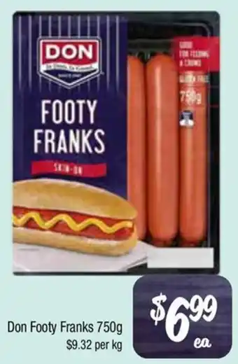 Farmer Jack's Don Footy Franks offer
