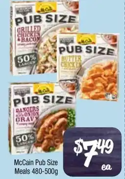 Farmer Jack's McCain Pub Size Meals offer