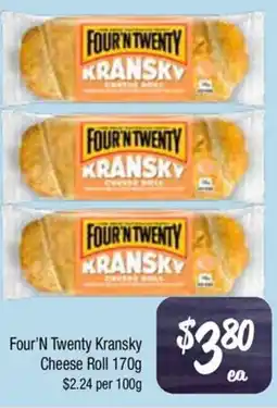 Farmer Jack's Four 'N Twenty Kransky Cheese Roll offer
