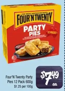 Farmer Jack's Four'N Twenty Party Pies offer