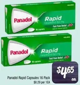 Farmer Jack's Panadol Rapid Capsules offer