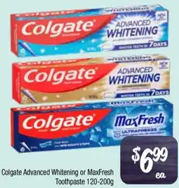 Farmer Jack's Colgate Advanced Whitening or MaxFresh Toothpaste offer