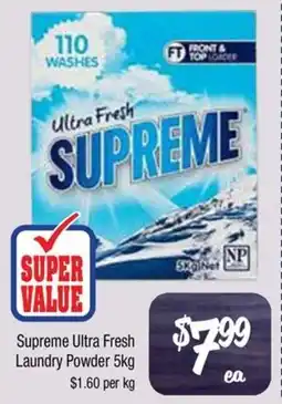Farmer Jack's Supreme Ultra Fresh Laundry Powder offer